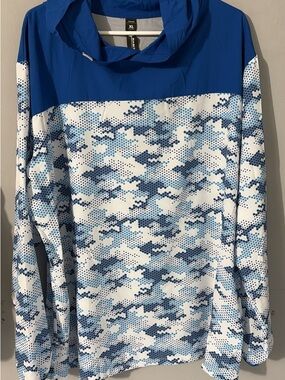 Performance Hooded Long-Sleeve Shirt - Blue Camo